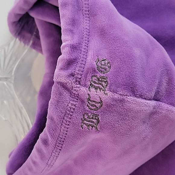 BCBGMAxazria Y2k Purple velvet hoodie jacket - Picture 6 of 11